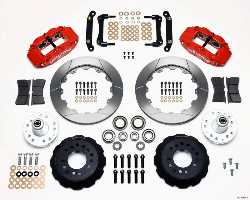 Wilwood Narrow Superlite 6R Front Hub Kit 12.88In Red 70-78 Camaro Line Kit Needed 1