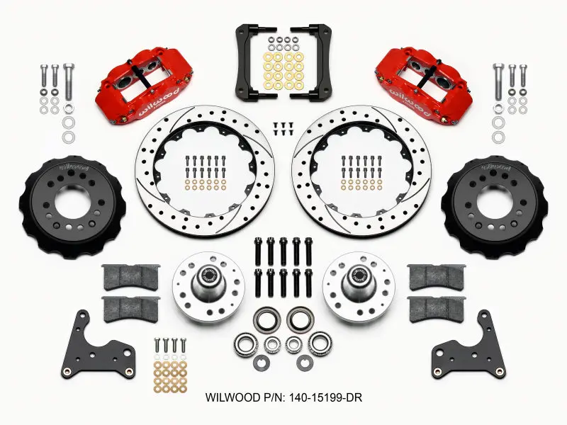 Wilwood Narrow Superlite 6R Front Hub Kit 12.88In Red For 65-72 Chrysler 300/New Yorker/Newport/Town & Country And Dodge Monaco/Plymouth Fury 1