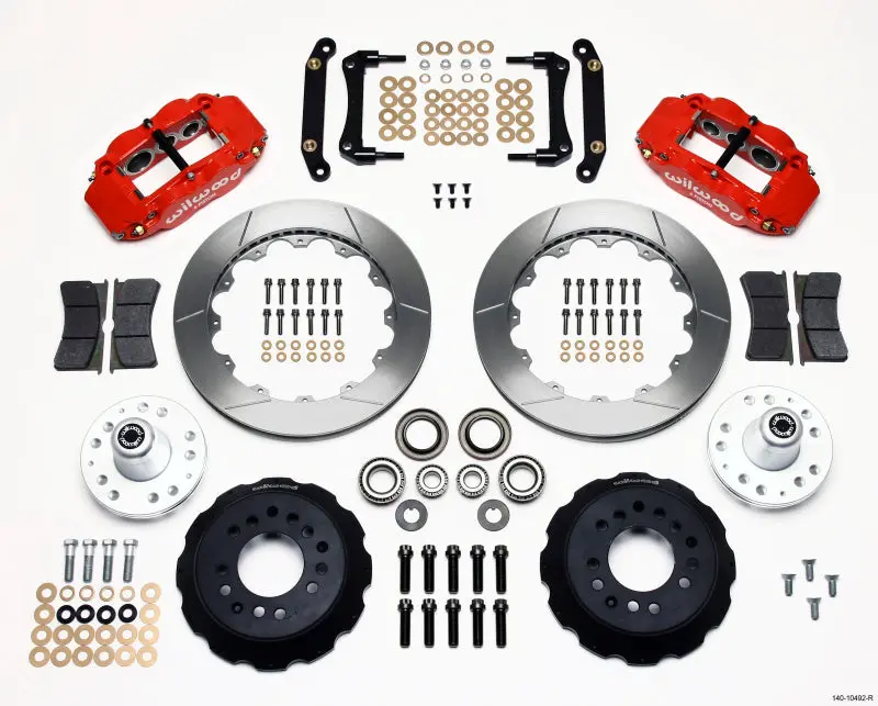 Wilwood Narrow Superlite 6R Front Hub Kit 12.88In Red For 79-81 Camaro 1