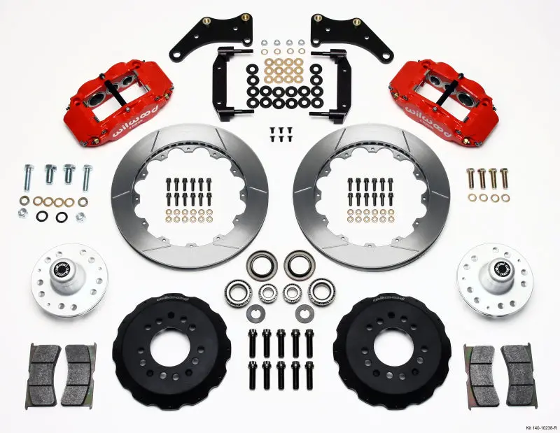 Wilwood Narrow Superlite 6R Front Hub Kit 12.88In Red Gm 57-70 1