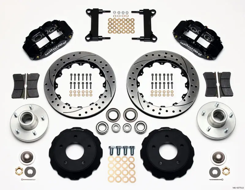 Wilwood Narrow Superlite 6R Front Hub Kit 13.06In Drilled For Chevy C-10 60-87 With Cpp Drop Spindle 1