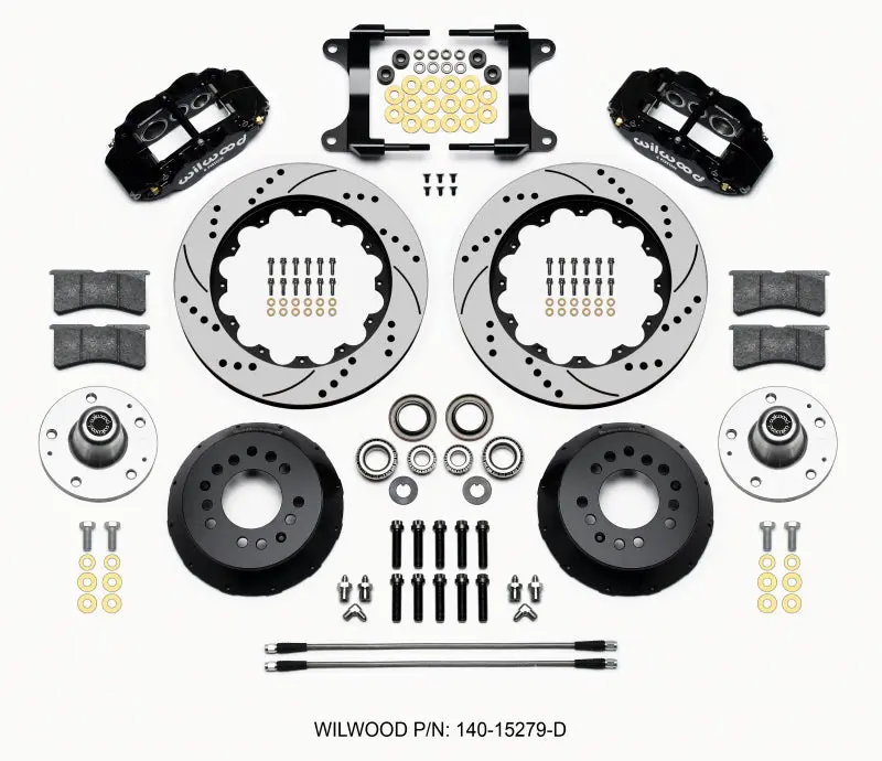 Wilwood Narrow Superlite 6R Front Hub Kit 14.00In Drilled 82-92 Camaro Firebird 1