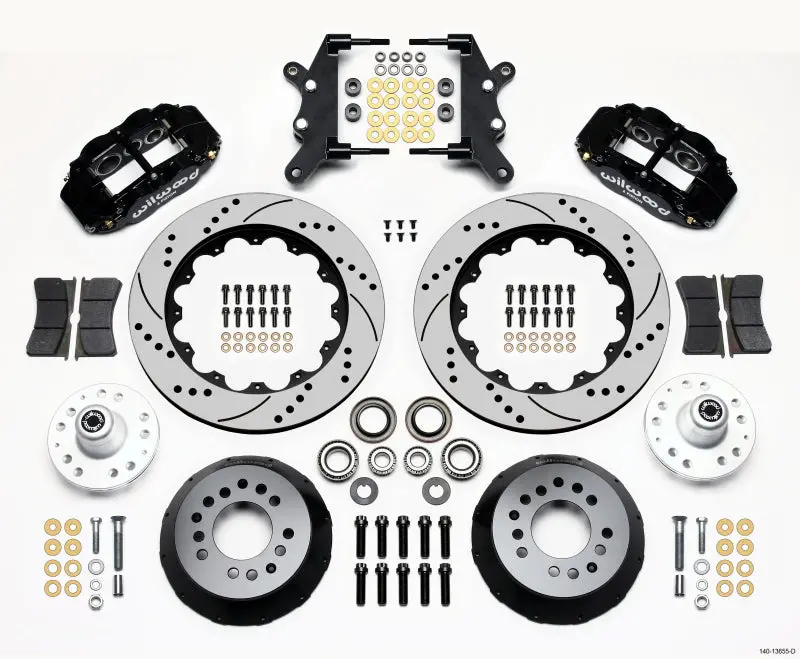 Wilwood Narrow Superlite 6R Front Hub Kit 14.00In Drilled For 60-68 Ford Mercury Full Size Galaxie 1