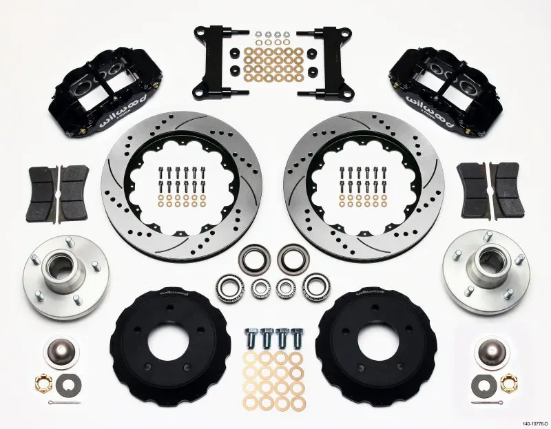 Wilwood Narrow Superlite 6R Front Hub Kit 14.00In Drilled For Chevy C-10 60-87 With Cpp Drop Spindle 1