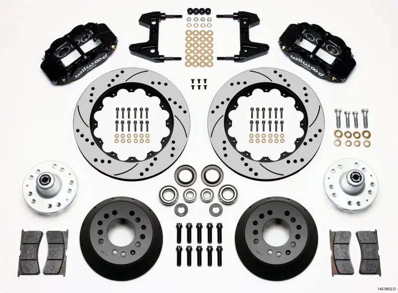 Wilwood Narrow Superlite 6R Front Hub Kit 14.00In Drilled - Ford Pinto/Mustang Ii 74-80 1