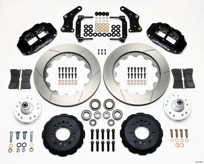 Wilwood Narrow Superlite 6R Front Hub Kit 14.00In Large Gm 57-70 Drop Spindle For Chevrolet Bel Air Biscayne Caprice Impala 1