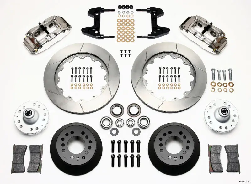 Wilwood Narrow Superlite 6R Front Hub Kit 14.00In Polished For 74-80 Pinto/Mustang Ii 1