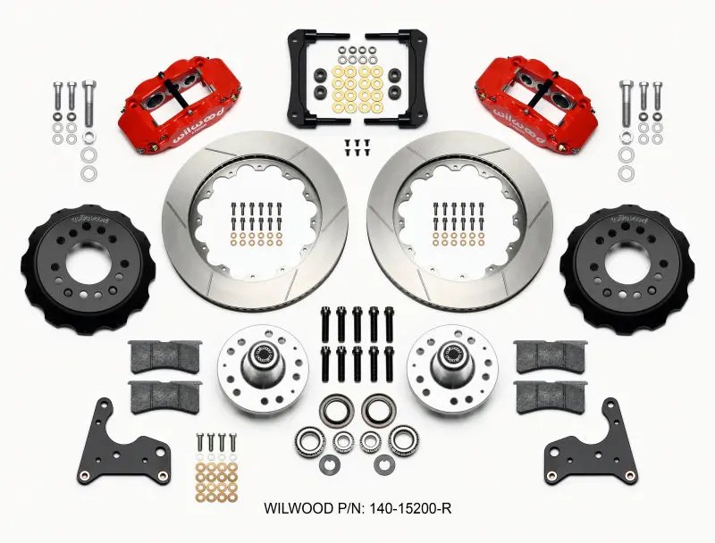Wilwood Narrow Superlite 6R Front Hub Kit 14.00In Red 65-72 Chrysler 300/New Yorker/Newport/Fury 1