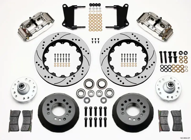 Wilwood Narrow Superlite 6R Front Hub Kit 14In Drill Pol For 67-69 Camaro 64-72 Nova Chevelle 1