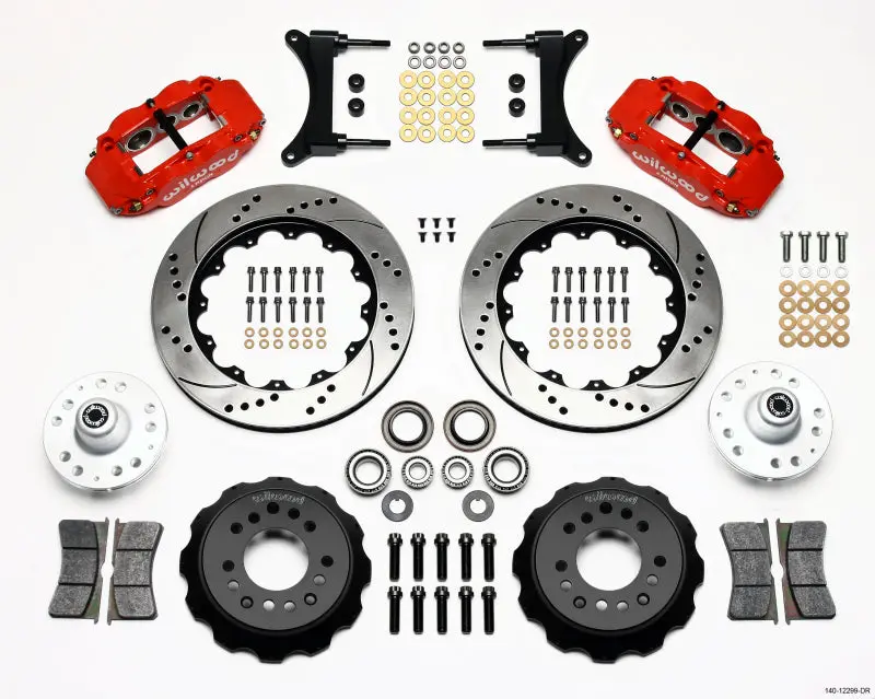 Wilwood Narrow Superlite 6R Front Hub Kit 14In Red 79-87 Gm G Body 1