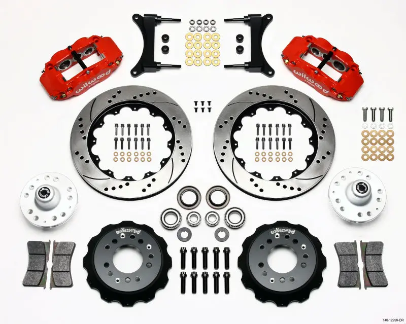 Wilwood Narrow Superlite 6R Front Hub Kit 14In Red 79-87 Gm G Body 2