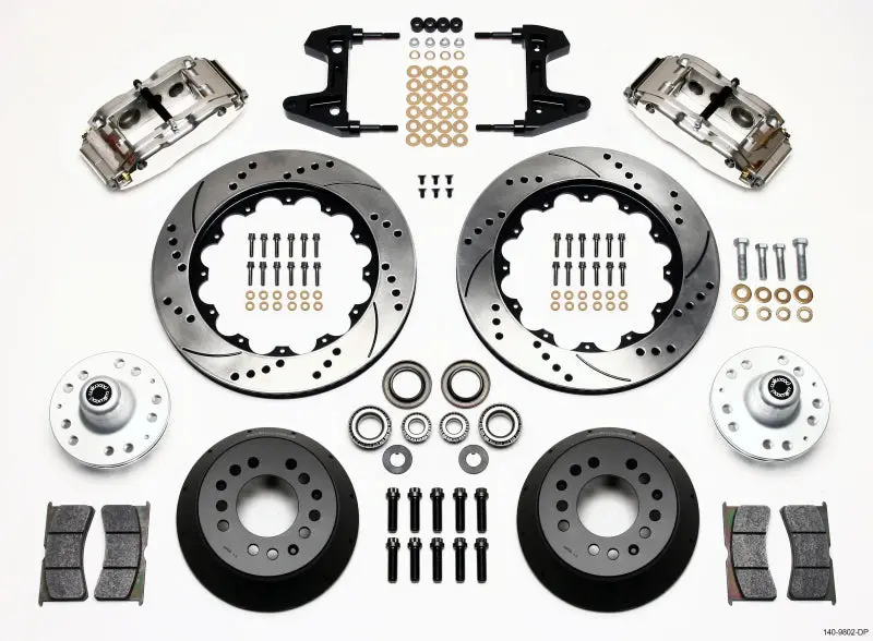 Wilwood Narrow Superlite 6R Front Hub Kit With 14.00In Drill Polishing For 74-80 Pinto/Mustang Ii 1