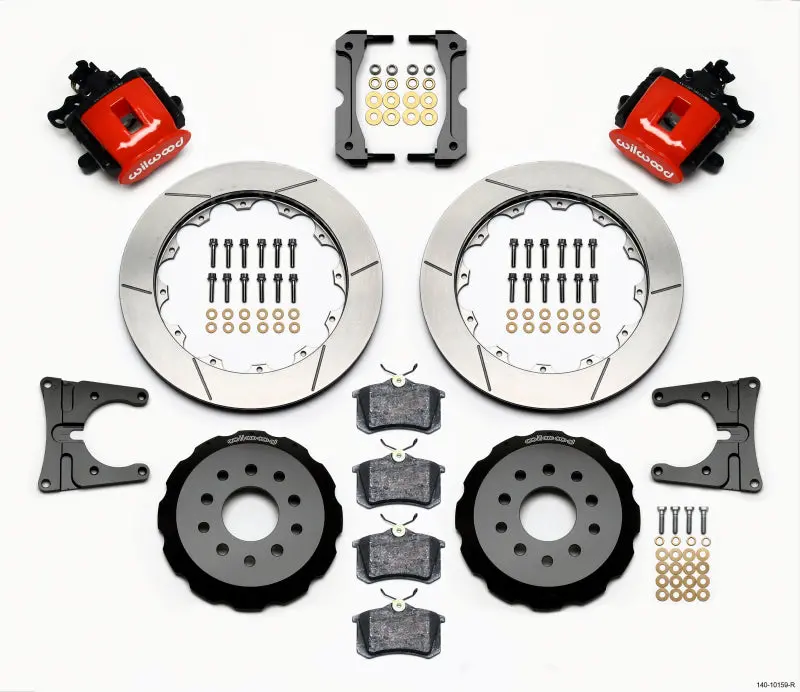 Wilwood Rear Parking Brake Kit 12.88In Red - 2005-2014 Mustang 1