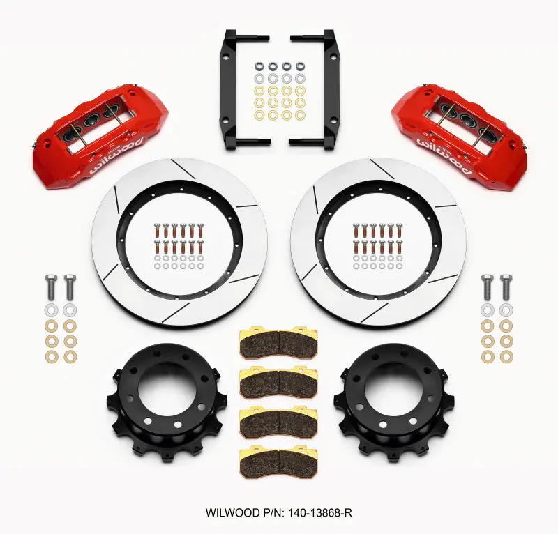 Wilwood Tx6r Rear Kit 15.50In Red For 2005-2012 Ford F250/F350 4Wd 1