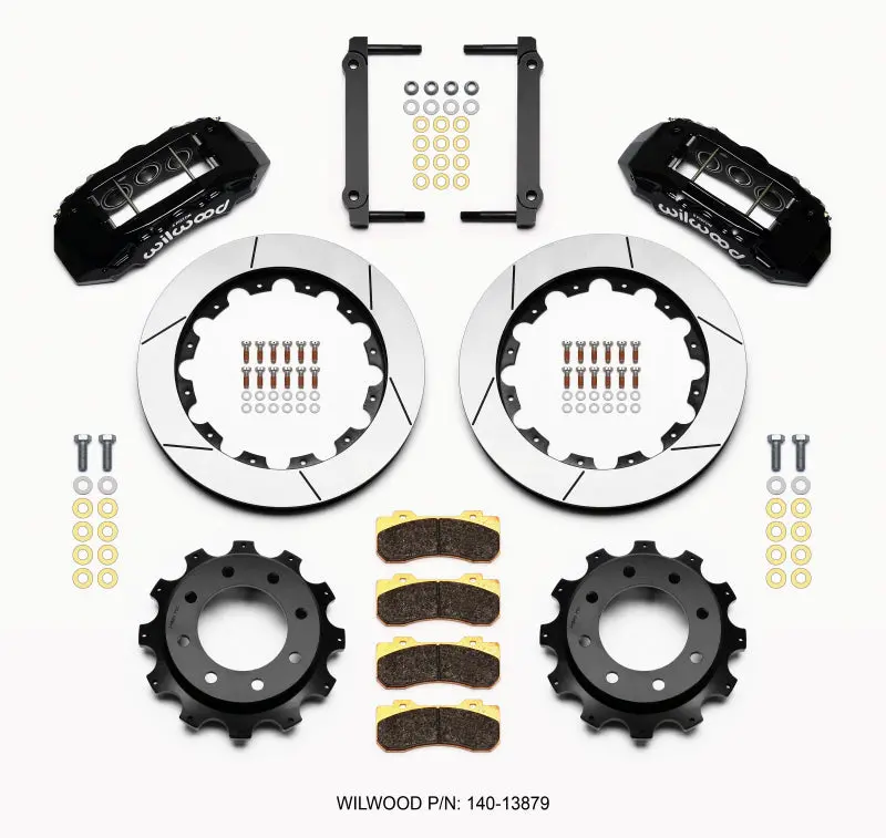 Wilwood Tx6r Rear Kit 16.00In Black For 1999-2010 Gm Truck 2500 Hd 4.84 Center 1