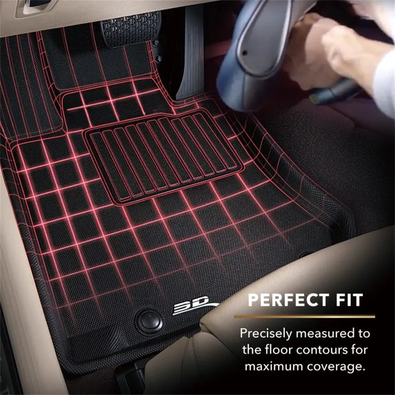 3D Maxpider Custom Fit Rear Floor Mats For 2010–2013 Mazda3 Kagu (2Nd Row) – Black All-Weather Liners 2