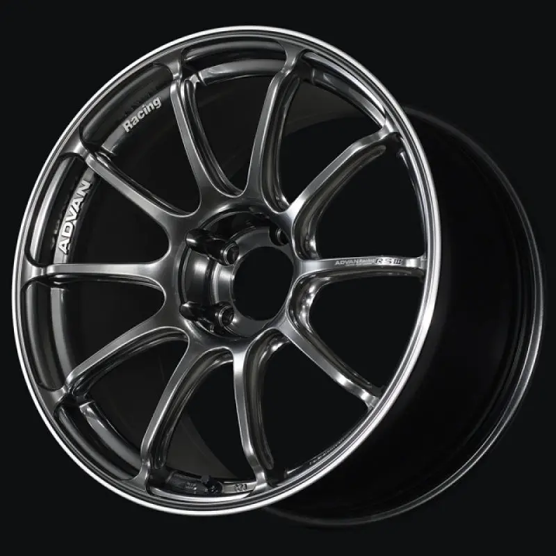 Advan Rsiii Forged Racing Wheel – 19X8.5", +38 Offset, 5X112 Bolt Pattern, Hyper Black Finish With Accent Ring 1