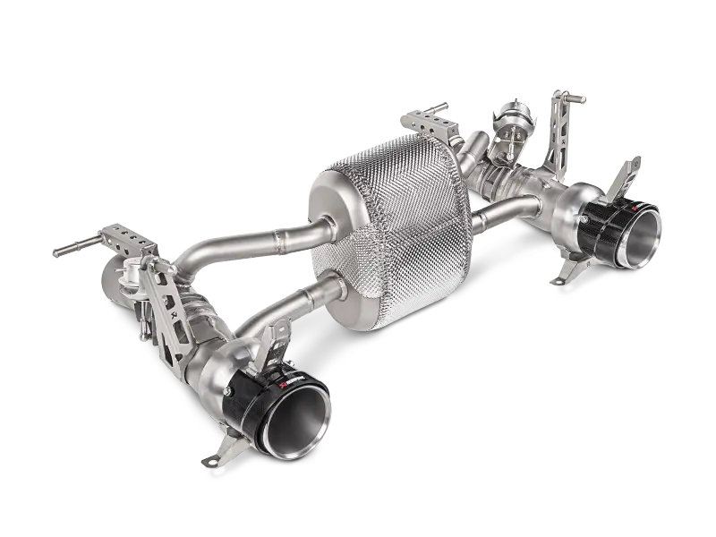 Akrapovič Titanium Slip-On Exhaust System With Carbon Fiber Tips For 2016–2017 Ferrari 488 Gtb And 488 Spider 1