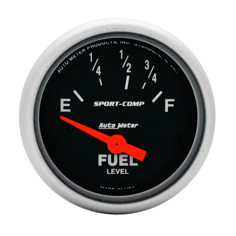 Autometer Sport-Comp Electric Fuel Level Gauge – 2-1/16" Dial, 73Ω Empty To 10Ω Full 1
