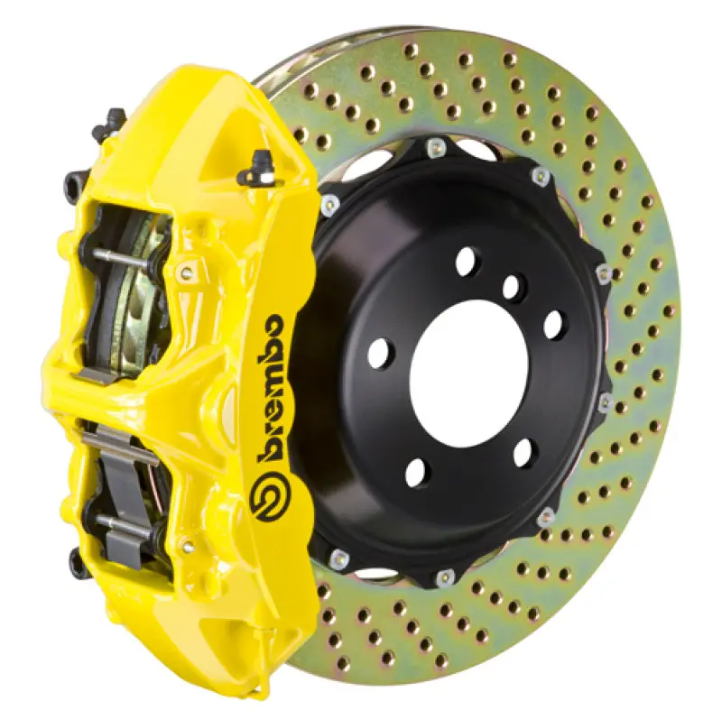 Brembo Gt Big Brake Kit – Front, 6-Piston Calipers With Drilled 355×32Mm Two-Piece Rotors, Yellow Finish – For 1992–2000 Dodge Viper Rt/10 & Gts 1