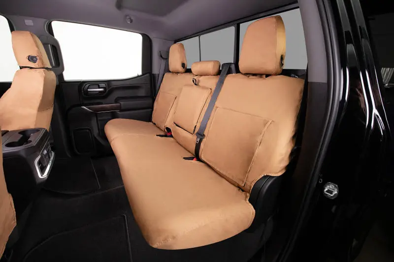 Covercraft 21-24 Ford Bronco Polycotton Seatsaver Custom Second Row Seat Covers - Tan 1