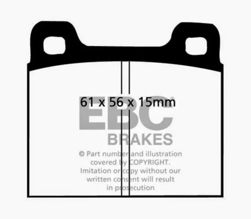 Ebc 82-89 Maserati Biturbo 2.5 Twin Turbo Ultimax2 Rear Brake Pads 2