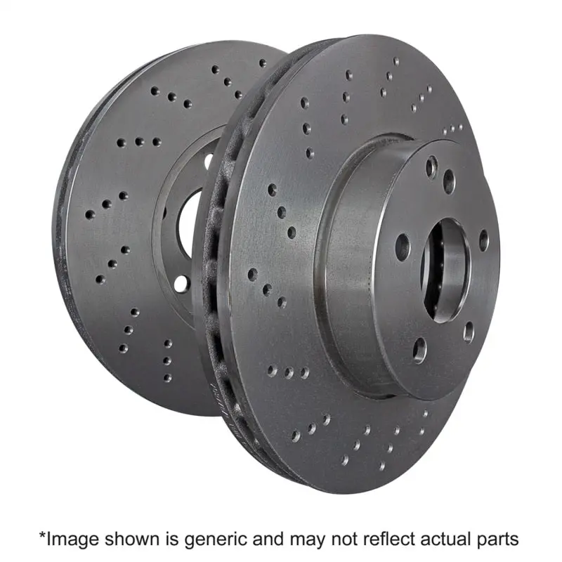 Ebc Rk Premium Cross-Drilled Front Brake Rotors For 2012–2015 Porsche 911 (991) Carrera 4S 3.8L (Iron Rotor Compatible) 2
