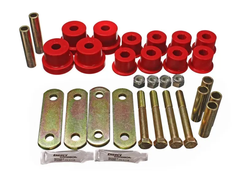 Energy Suspension 67-81 Chevrolet Camaro Red Heavy Duty Shackle Set (Includes Hardware) 1
