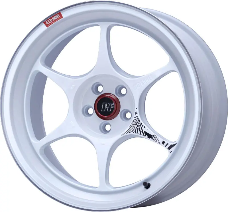 Enkei Pf06 18×8.5″, 5×114.3 Bolt Pattern, 45Mm Offset, 75Mm Center Bore – White Machined Alloy Wheel 1