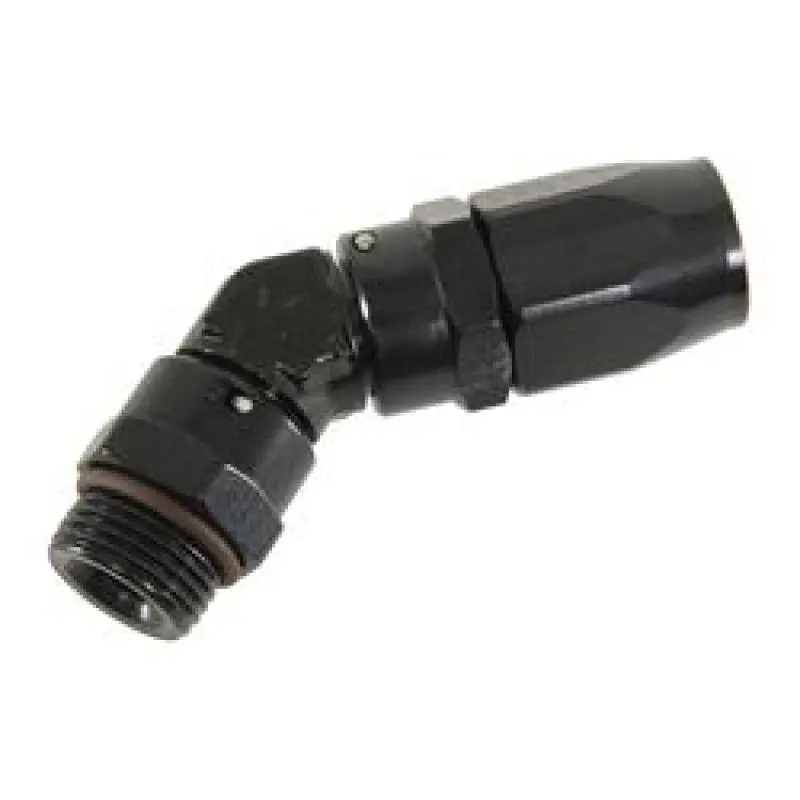 Fragola -10An 45° Swivel Hose End – 1 1/16-12 Thread, Black Anodized 1
