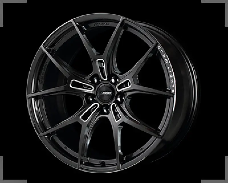 Gram Lights 57Fxz Forged Alloy Wheel — 19×9.5", +20 Offset, 5×114.3, Super Dark Gunmetal W/ Machined Lip 1