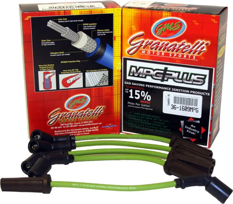 Granatelli 92-94 Pontiac Sunbird 4Cyl 2.0L Mpg Plus Ignition Wires 1