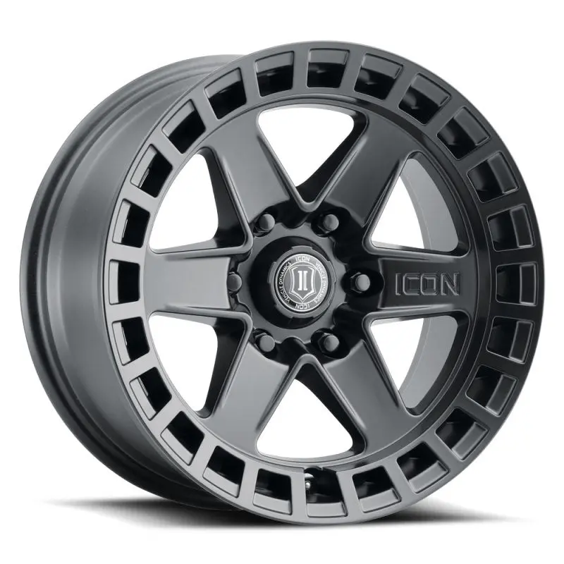 Icon Raider Alloy Wheel – 17X8.5", 6X5.5", 0Mm Offset, 4.75" Backspace, Satin Black 1