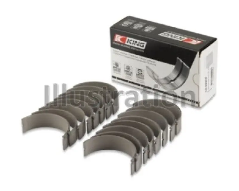 King Engine Bearings Ford 391Ci 32V Turbo V8/ O/S Housing .002In Rod Bearings - Size +0.25Mm 1