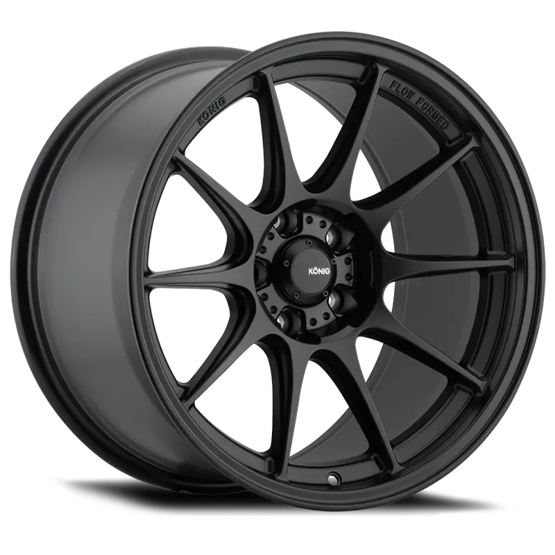 Konig Dekagram Alloy Wheel — 16×8", 4×108, Et40, Semi-Matte Black Finish 1