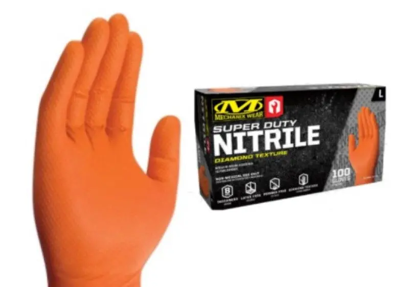 Mechanix Wear Sd Orange Nitrile-Coated Rdt Gloves – 8 Mil Thickness, Xl Size (10-Pack, 100 Total) 1