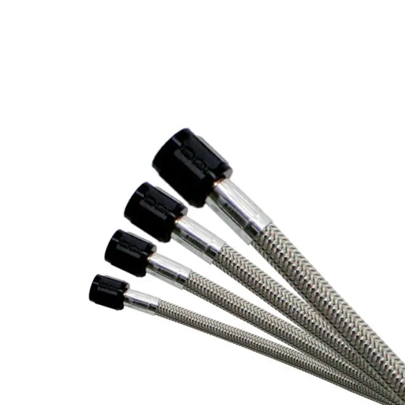Nitrous Express 3An Stainless Steel Braided Hose – 36 Inches Long, Black Outer Sheath 1