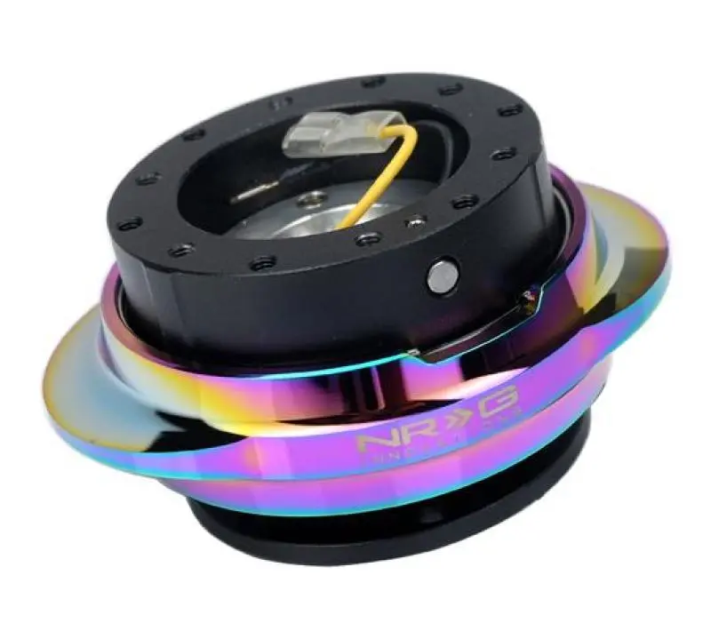 Nrg Quick-Release Steering Hub Kit – Black Housing With Multicolor Oval Release Ring 1