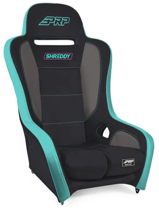 Prp Shreddy Podium Racing Seat – Black & Teal Upholstery 1