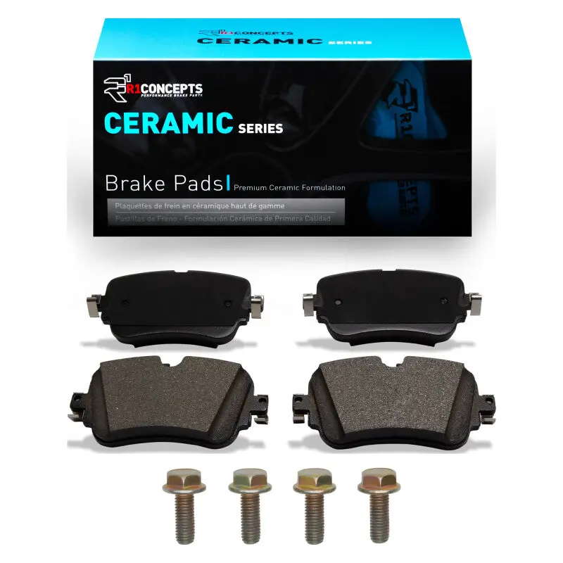 R1 Ceramic Rear Brake Pad & Hardware Kit For 2017–2020 Audi S6 1