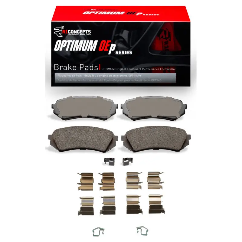 R1 Optimum Oe Replacement Brake Pad & Hardware Kit For 1998–2007 Lexus Lx470 Rear Axle 1