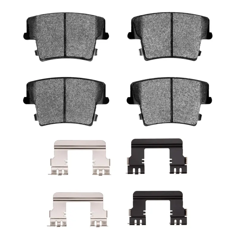 R1 Rear Semi-Metallic Brake Pad & Hardware Kit For 2006–2014 Dodge Magnum 1