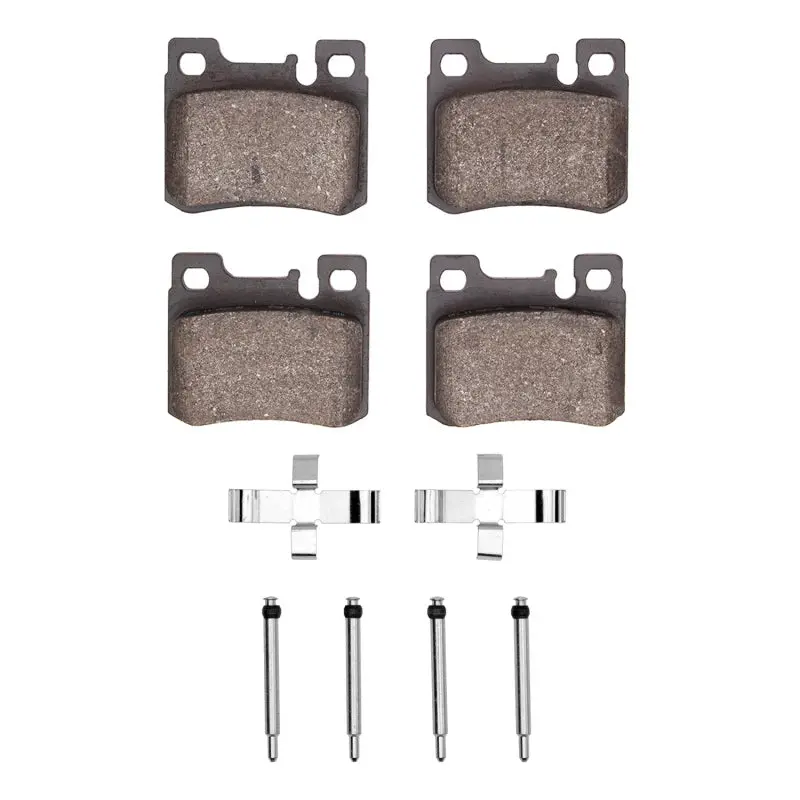 R1 Semi-Metallic Rear Brake Pad & Hardware Kit For 1986–1995 Mercedes-Benz 190E 1