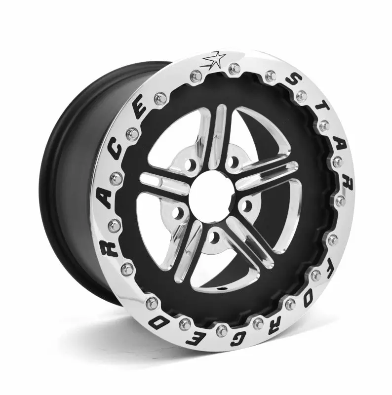 Race Star 63 Pro Forged 15X10 Sbl Sportsman 5X4.50 Bc / 2.00In. Bs Wheel - Black Anodized/Machined 1