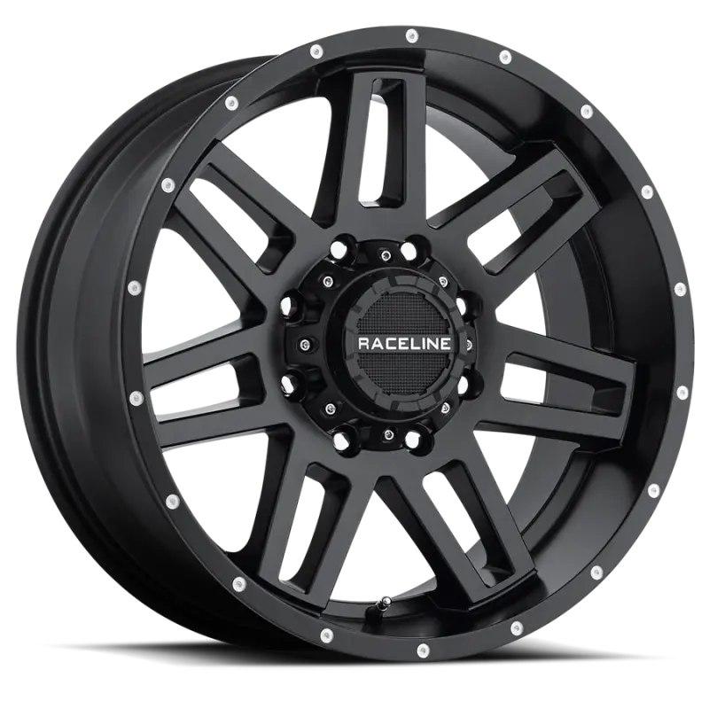 Raceline 931B Injector 17X9In / 5X114.3/5X127 Bp / -12Mm Offset / 78.1Mm Bore - Satin Black Wheel 1