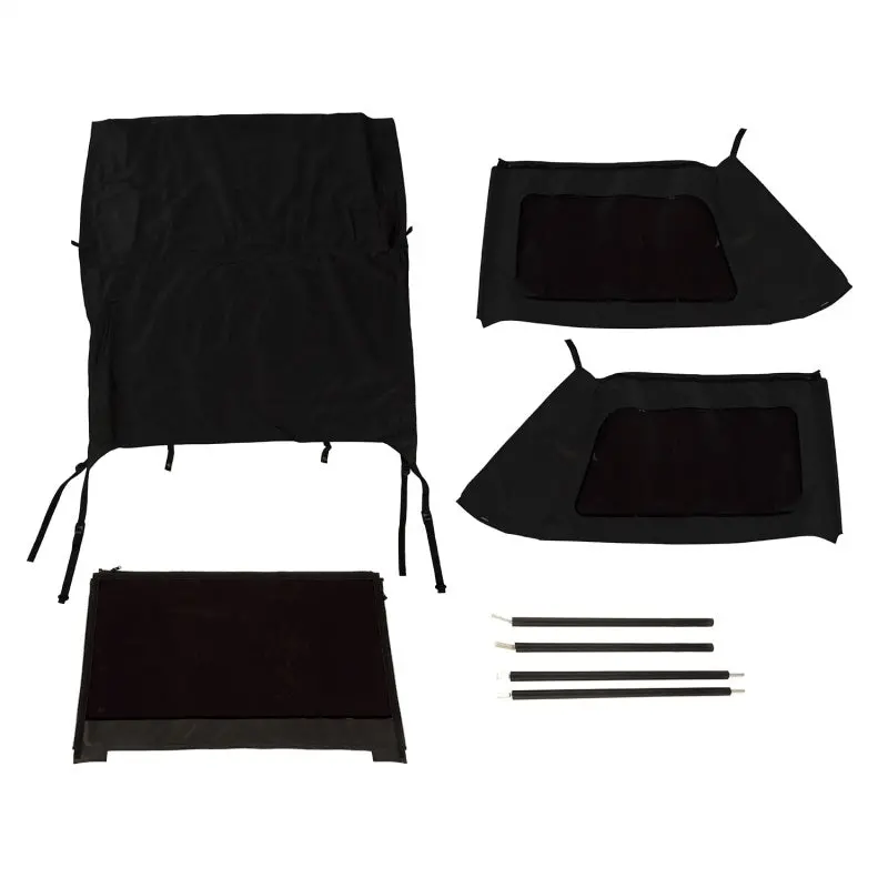 Rugged Ridge Montana Bowless Soft Top For 2007–2018 Jeep Wrangler Jk (2-Door), Black Diamond Finish 1