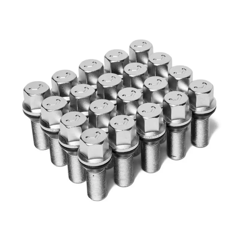 Vossen Silver Lug Bolts – 14×1.5 Thread, 30Mm Length, 17Mm Hex, Cone Seat (20-Piece Set) 1