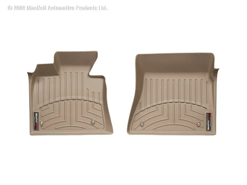 Weathertech Front Floor Liners For 2012+ Nissan Versa – Custom-Fit, Tan Color, Heavy-Duty Thermoplastic 1