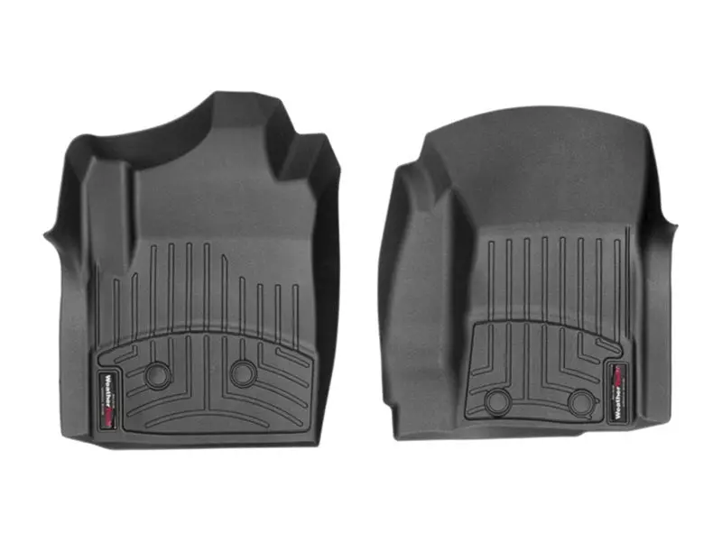 Weathertech Front Floor Liners For 2015+ Chevrolet Silverado 3500 Regular Cab – Black, All-Weather Thermoplastic 1