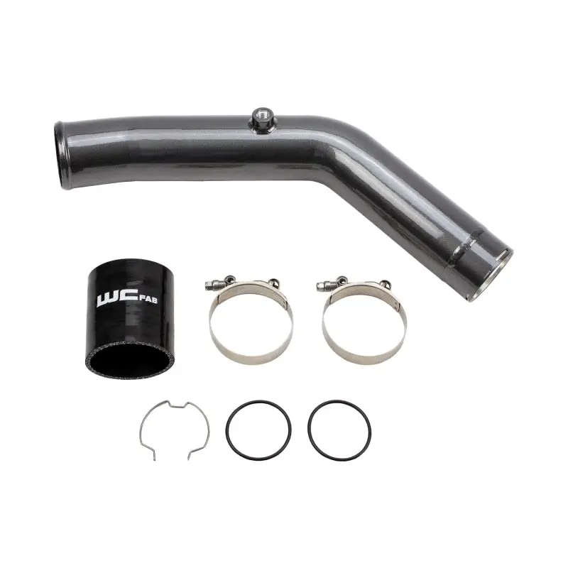 Wehrli Hot-Side Intercooler Pipe For 2023–2024 Ford 6.7L Power Stroke – 3-Inch Diameter, Gloss White Finish 1